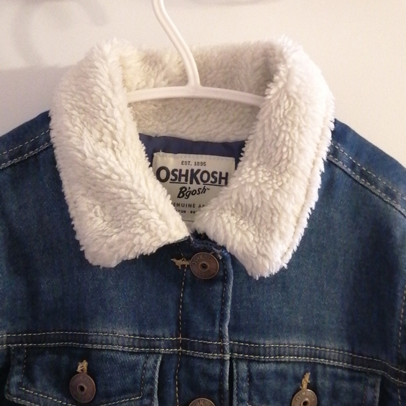 Oshkosh B'gosh Girls Denim Sweatshirt size 8 - Picture 2 of 5